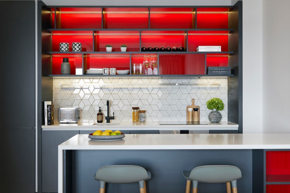 Sleek & Industrial Styled London City Island Apartment | Kitchen | Interior Designers
